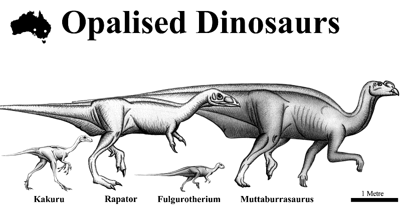 Opalised Dinosaurs