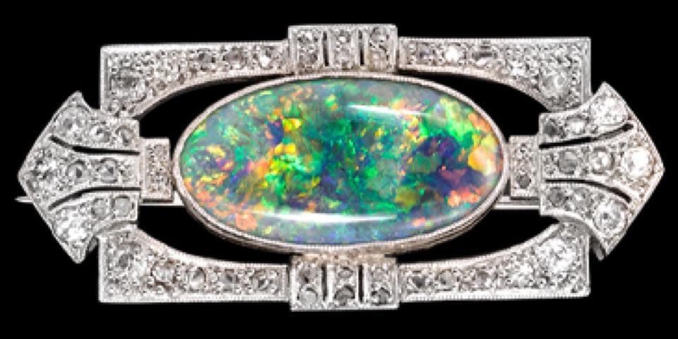 Art-deco-opal-brooch